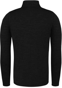Herren Merino Langarm Mit 1/4 Zipper „Mildura“ Schwarz -Normani 177661