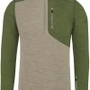 Herren Merino Langarm Mit 1/4 Zipper „Mildura“ Khaki