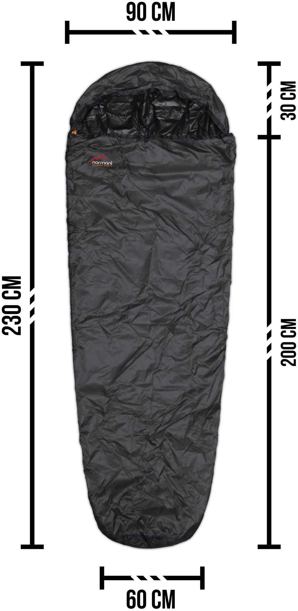 Schlafsack-Regenüberzug „SleeBag“ (RV Links) Anthrazit 4 Schlafsack-Regenüberzug „SleeBag“ (RV Links) Anthrazit – Bild 2