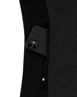 Herren Strick-Fleecejacke „Wapusk“ Schwarz -Normani 177911