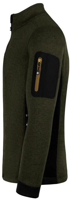 Herren Strick-Fleecejacke „Wapusk“ Oliv -Normani 177921