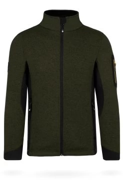 Herren Strick-Fleecejacke „Wapusk“ Oliv -Normani 177931