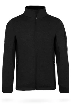 Herren Strick-Fleecejacke „Wapusk“ Schwarz -Normani 177932