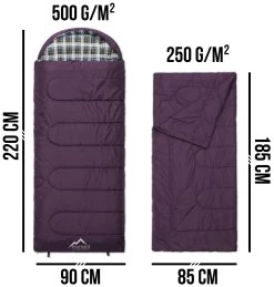 4-in-1 Schlafsack „Antarctica“ (RV Rechts) Violett -Normani 178150 1