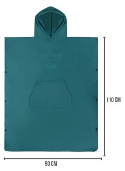 Weicher Mikrofaser Badeponcho „Nosara“ Petrol -Normani 178214