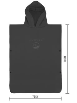 Mikrofaser Badeponcho Für Erwachsene „Camuy“ Schwarz -Normani 178334