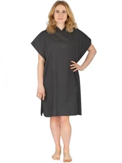 Mikrofaser Badeponcho Für Erwachsene „Camuy“ Schwarz -Normani 178941