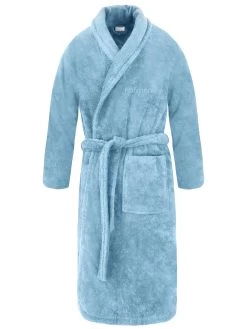 Unisex Baumwoll-Bademantel „Flee“ 450 G/m² Hellblau