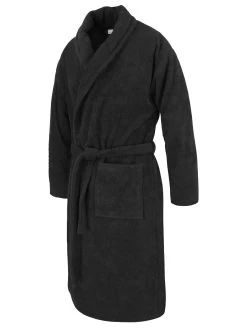 Unisex Baumwoll-Bademantel „Flee“ 450 G/m² Schwarz -Normani 179153