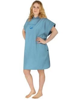 Mikrofaser Badeponcho Für Erwachsene „Camuy“ Blau -Normani 179592