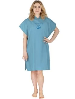 Mikrofaser Badeponcho Für Erwachsene „Camuy“ Blau -Normani 179593