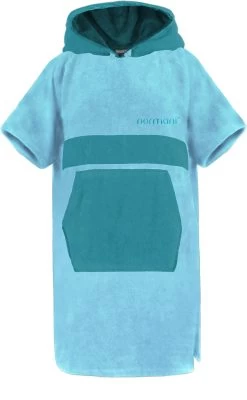 Baumwoll Badehandtuch Badeponcho Türkis