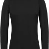 Damen Merino Langarm-Shirt „Goulburn“ Schwarz -Normani 180079