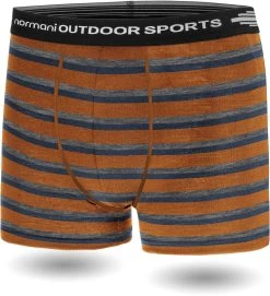 Herren Merino Boxershorts „Adelaide“ Orange/Blau/Grau -Normani 180256