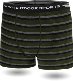 Herren Merino Boxershorts „Adelaide“ Grün/Schwarz/Grau -Normani 180260