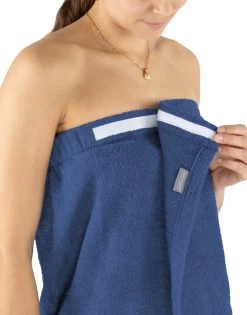 Damen-Saunakilt „Mardin“ Aus Bio-Baumwolle Marine -Normani 180593