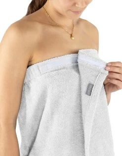 Damen-Saunakilt „Mardin“ Aus Bio-Baumwolle Weiß 15 Damen-Saunakilt „Mardin“ Aus Bio-Baumwolle Weiß -Normani 180596