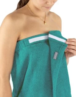 Damen-Saunakilt „Mardin“ Aus Bio-Baumwolle Petrol 15 Damen-Saunakilt „Mardin“ Aus Bio-Baumwolle Petrol -Normani 180600