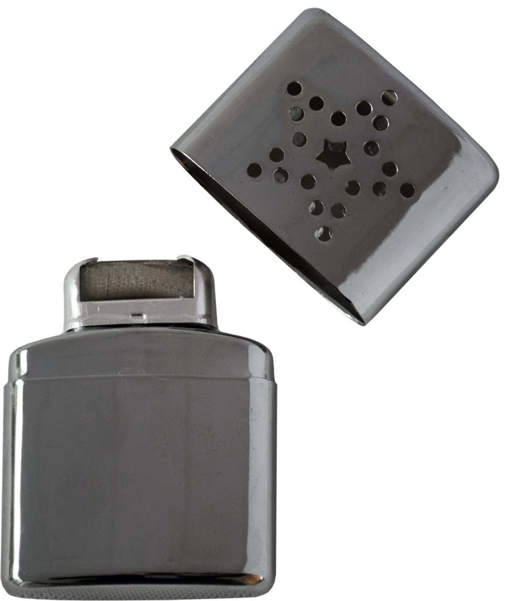 Benzin-Handwärmer Mit Tasche Silber 3 Benzin-Handwärmer Mit Tasche Silber