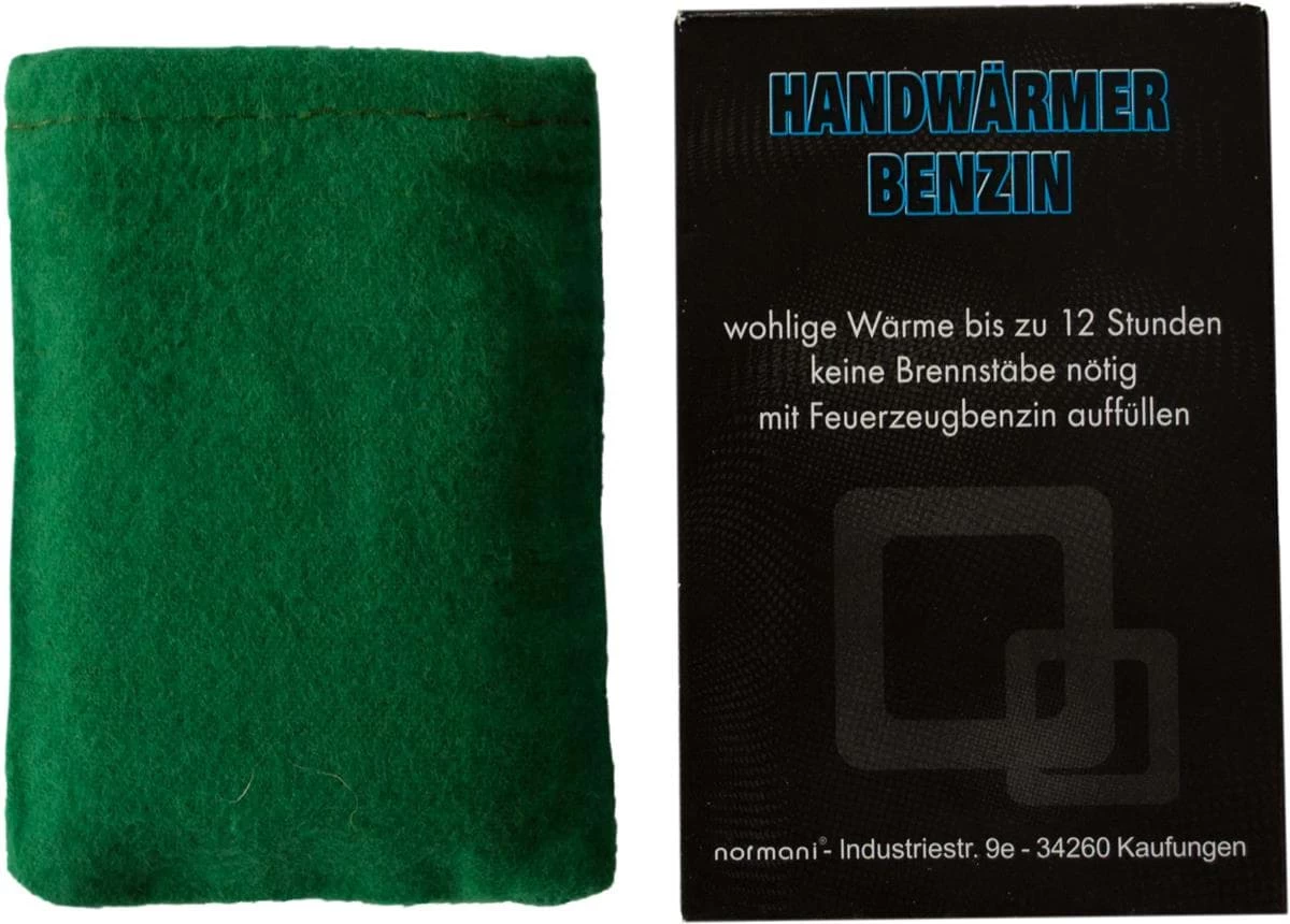 Benzin-Handwärmer Mit Tasche Silber 4 Benzin-Handwärmer Mit Tasche Silber – Bild 2